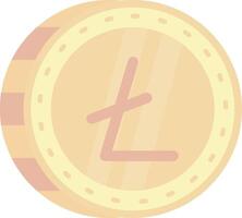 litecoin plano ligero icono vector