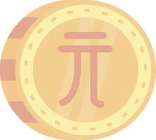 New taiwan dollar Flat Light Icon vector