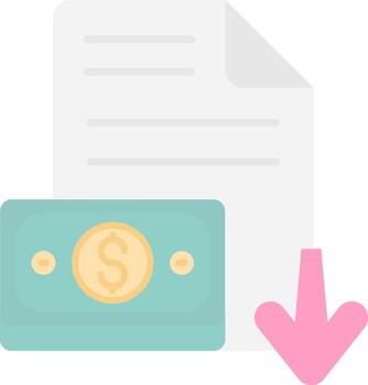Decrease Flat Light Icon vector