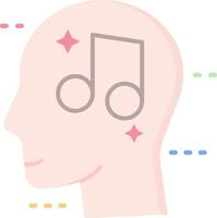 Music Flat Light Icon vector