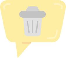 Delete message Flat Light Icon vector