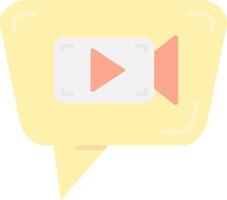 Video chat Flat Light Icon vector