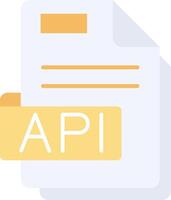 Api Flat Light Icon vector