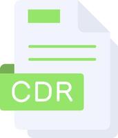 Cdr Flat Light Icon vector