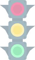 Traffic light Flat Light Icon vector