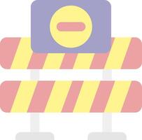 Road closed Flat Light Icon vector