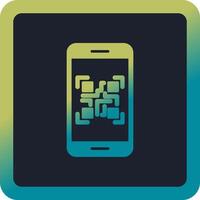 Smartphone Qr Code Vector Icon