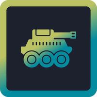 icono de vector de tanque militar