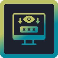 Computer Spyware Vector Icon