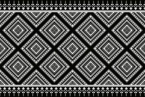 Geometric seamless ethnic pattern Black and white color. Geometric ethnic pattern can be used in fabric design for clothes, wrapping, textile, embroidery, carpet, tribal pattern vector
