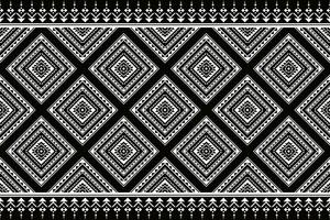 geométrico sin costura étnico modelo negro y blanco color. geométrico étnico modelo lata ser usado en tela diseño para ropa, envase, textil, bordado, alfombra, tribal modelo vector