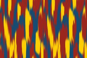 Uzbek ikat pattern and fabric in Uzbekistan. Abstract background for wallpaper, textile, cloth, fashion, table cloth vector