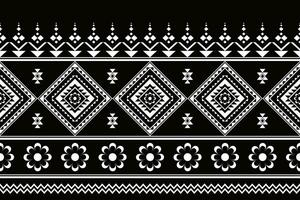 Geometric seamless ethnic pattern Black and white color. Geometric ethnic pattern can be used in fabric design for clothes, wrapping, textile, embroidery, carpet, tribal pattern vector
