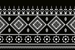 Geometric seamless ethnic pattern Black and white color. Geometric ethnic pattern can be used in fabric design for clothes, wrapping, textile, embroidery, carpet, tribal pattern vector