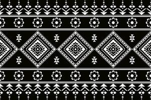 Geometric seamless ethnic pattern Black and white color. Geometric ethnic pattern can be used in fabric design for clothes, wrapping, textile, embroidery, carpet, tribal pattern vector