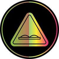 Uneven Glyph Due Color Icon vector