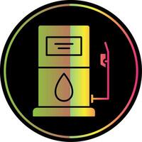 Gas Station Glyph Due Color Icon vector