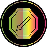Keep Left Glyph Due Color Icon vector