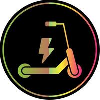 Electric Scooter Glyph Due Color Icon vector
