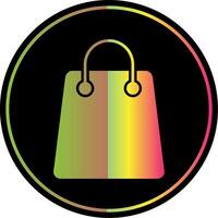 Shopping Bag Glyph Due Color Icon vector