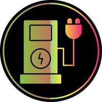 Electric Charge Glyph Due Color Icon vector