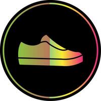 Zapatos glifo debido color icono vector