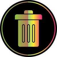 Trash Glyph Due Color Icon vector