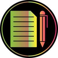 Document Glyph Due Color Icon vector