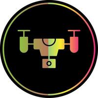 Drone Glyph Due Color Icon vector