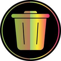 Garbage Glyph Due Color Icon vector