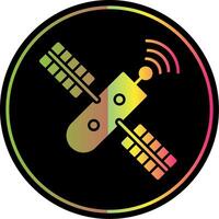 Satellite Glyph Due Color Icon vector