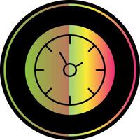 Time Glyph Due Color Icon vector