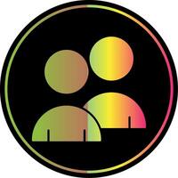 Team Glyph Due Color Icon vector
