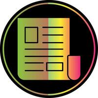 Article Glyph Due Color Icon vector