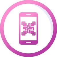 Smartphone Qr Code Vector Icon