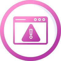 Web Warning Vector Icon