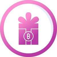 regalo bitcoin vector icono