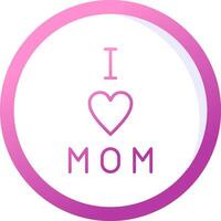 I love Mom Vector Icon