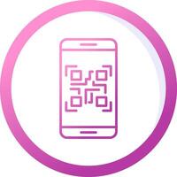 teléfono inteligente qr código vector icono