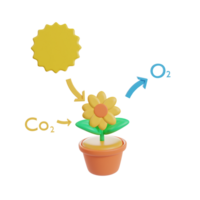 Biology 3d icons render clipart png