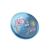 biologia 3d ícones render clipart png