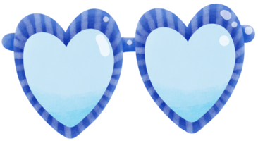 Blau Herz Sonnenbrille png