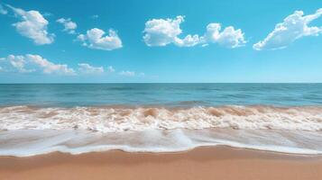 AI generated Close-up, Beautiful sea waves, beach background, Generative AI photo