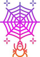 Spiderweb Line Gradient Icon vector