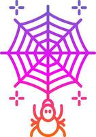 Spiderweb Line Gradient Icon vector