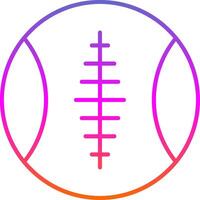 Deportes pelota línea degradado icono vector