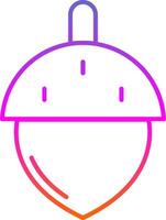 Acorn Line Gradient Icon vector