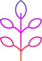 Leaf Line Gradient Icon vector