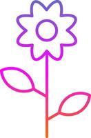Flowers Line Gradient Icon vector