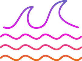 Sea Line Gradient Icon vector